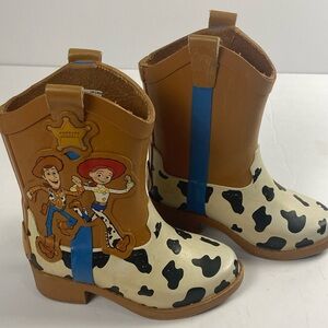 Toy Story children's Rubber rain boots size 5/6 Woody & Jesse Cowboy Boots